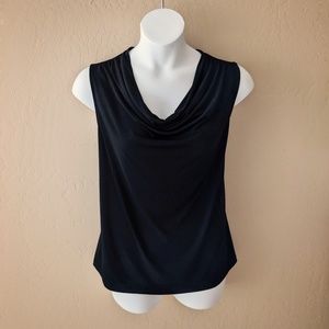 Merona Black Knit Cowl Neck Sleeveless Top XXL